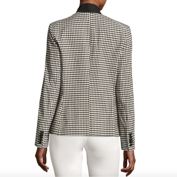 Veronica Beard Cottage Gingham Plaid Double Breasted Blazer Jacket Preppy - Picture 2 of 10